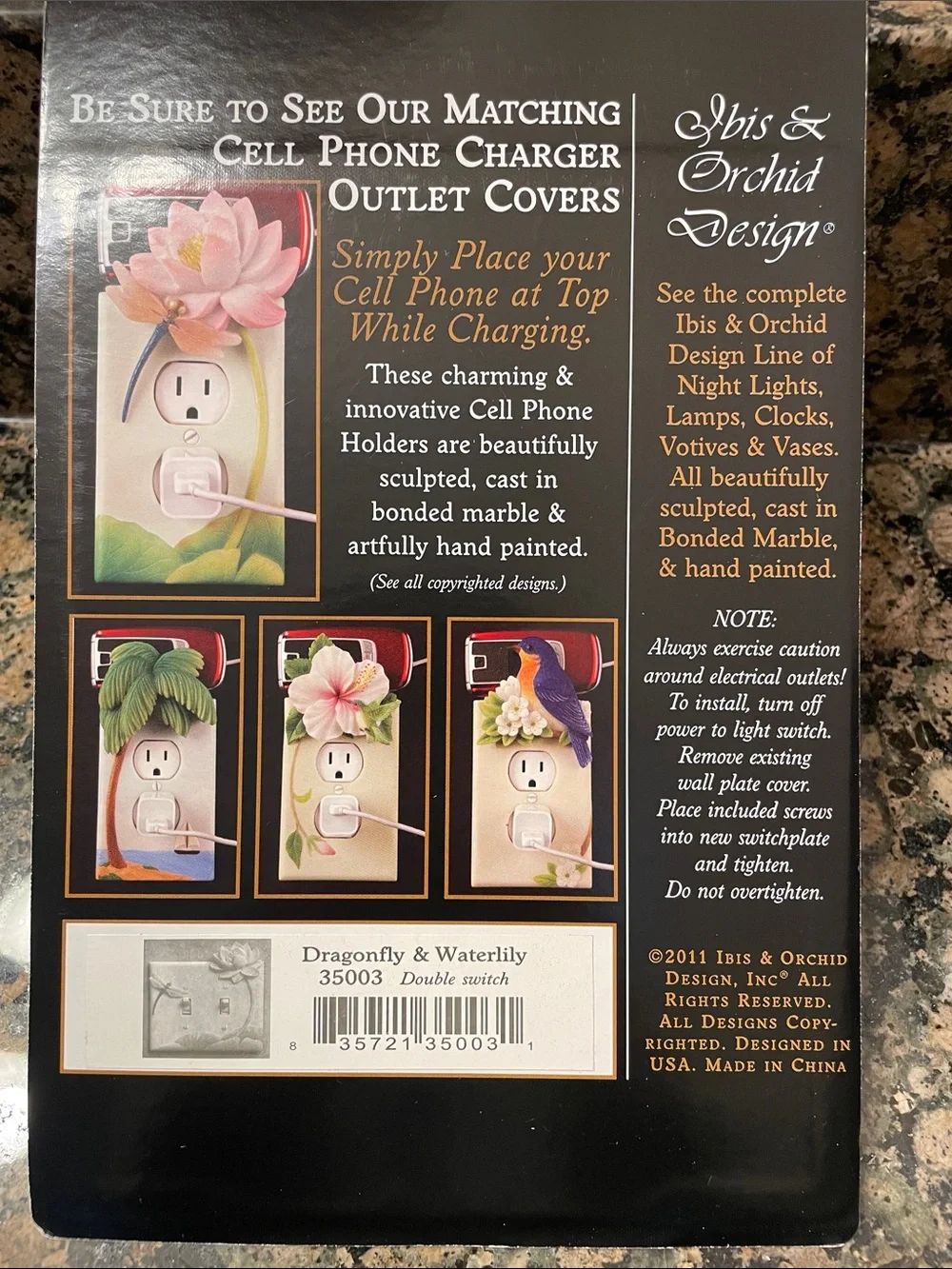 Ibis & Orchid Pink Lotus and Dragonfly Decorative Switchplate Cover